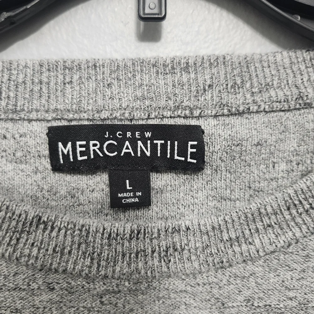 J.crew mercantile men's pullover crew neck sweater size large gray